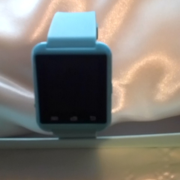 Aqua Blue Digital Phone Watch Worn Once All functions work as seen in pi… - Picture 2 of 8
